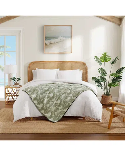 Tommy Bahama Canyon Palms Cotton Throw In Green