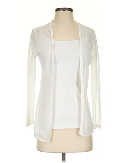 Pre-owned Tommy Bahama Cardigan Sweater In White