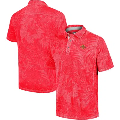 Tommy Bahama Cardinal Iowa State Cyclones Sport Santiago Paradise Polo In Red