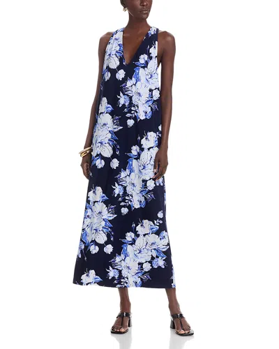 Tommy Bahama Carmela Floral Gardens Sleeveless Maxi Dress In Blue