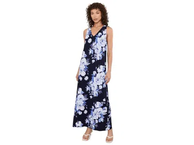 Tommy Bahama Carmela Floral Gardens Sleeveless Maxi Dress In Blue
