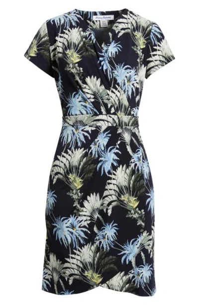 Tommy Bahama Carmela Paradise Palms Faux Wrap Dress In Blue