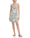 Tommy Bahama Carmela Regal Blooms Halter Minidress In Gray