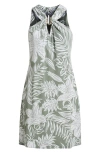 Tommy Bahama Carmela Regal Blooms Halter Minidress In Green