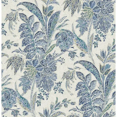 Tommy Bahama Cayo Vista Peel And Stick Wallpaper Roll 20.5" W X 18' L In Blue