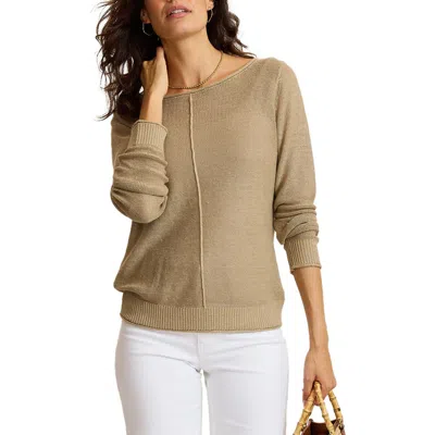 Tommy Bahama Cedar Relaxed Fit Linen Sweater In Brown