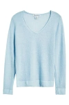Tommy Bahama Cedar V-neck Linen Sweater In Blue