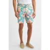 Tommy Bahama Chip Shot Positano Palms Stretch Ripstop Shorts In Lychee