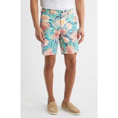Tommy Bahama Chip Shot Positano Palms Stretch Ripstop Shorts In Lychee