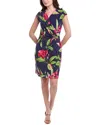 Tommy Bahama Clara Lavish Blooms Mini Dress In Blue