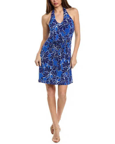 Tommy Bahama Clara Ocean Magic Halter Mini Dress In Blue