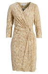 Tommy Bahama Clara Playa Python Faux-wrap Dress In Travertine