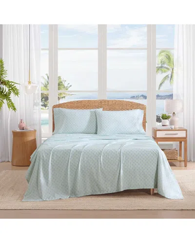 Tommy Bahama Coastal Bay Cotton Percale Sheet Set In Blue