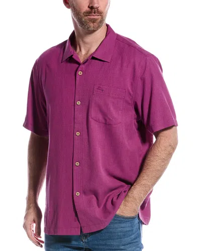 Tommy Bahama Coastal Breeze Check Silk-blend Shirt In Purple
