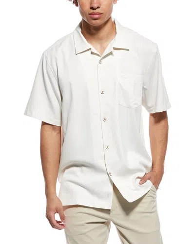 Tommy Bahama Coastal Breeze Check Silk-blend Shirt In White