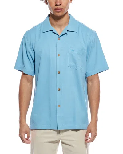Tommy Bahama Coastal Breeze Check Silk-blend Shirt In Blue