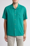Tommy Bahama Coastal Breeze Islandzone® Camp Shirt In Cadmium Green