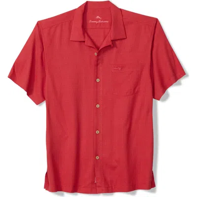 Tommy Bahama Coastal Breeze Silk Blend Button-up Shirt In Brown