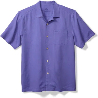 Tommy Bahama Coastal Breeze Silk Blend Button-up Shirt In Peri Lavender