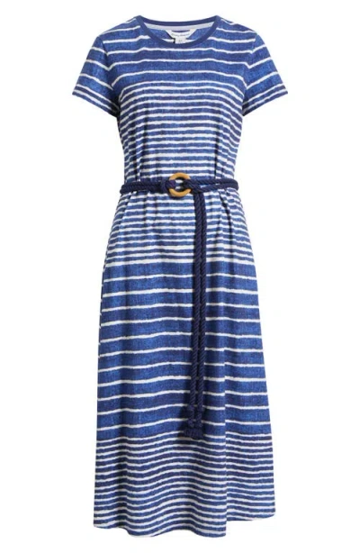 Tommy Bahama Coastal Chalet Belted Midi Dress In Island Navy