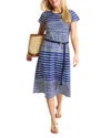 Tommy Bahama Coastal Chalet Belted Midi Dress In Island Navy