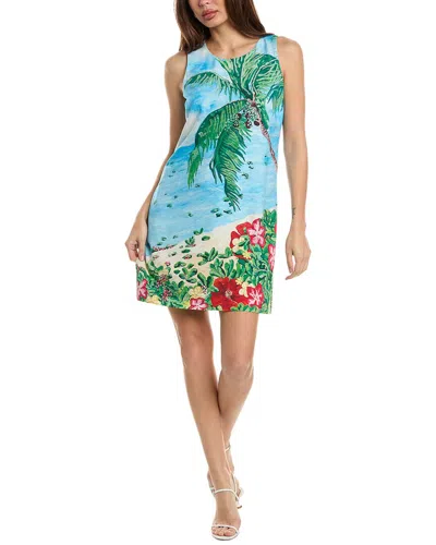 Tommy Bahama Coastal Comforts Silk Shift Dress In Blue
