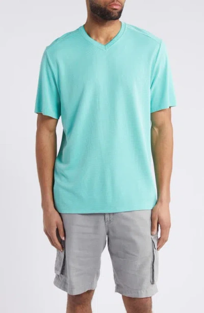 Tommy Bahama Coastal Crest Islandzone® V-neck T-shirt In Aqua Aloha