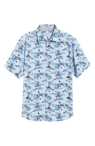 Tommy Bahama Coastal Ease Beachfront Paradise Islandzone® Short Sleeve Button-up Shirt In Burgundy