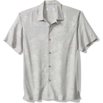 Tommy Bahama Coastal Ease Palm Visions Shirt In Silver