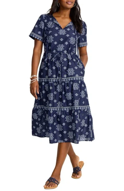 Tommy Bahama Coastal Tiles Print Dress In Blue