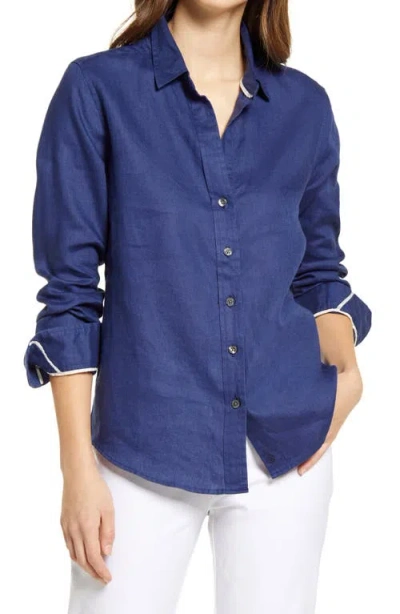 Tommy Bahama Coastalina Button-up Shirt In Island Navy