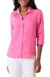 Tommy Bahama Coastalina Linen Tunic In Pink Apple