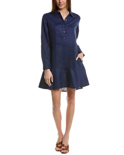Tommy Bahama Coastalina Flounce Shirtdress In Blue