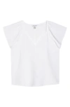 Tommy Bahama Coastalina Flutter Sleeve Linen Top In White