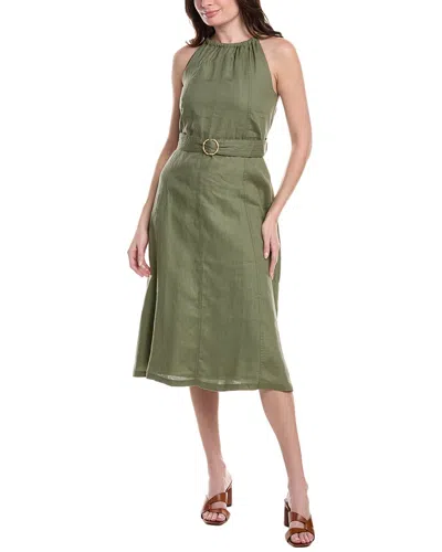 Tommy Bahama Coastalina Halter Linen Midi Dress In Dark Fern