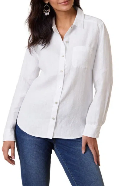 Tommy Bahama Coastalina Linen Button-up Shirt In White