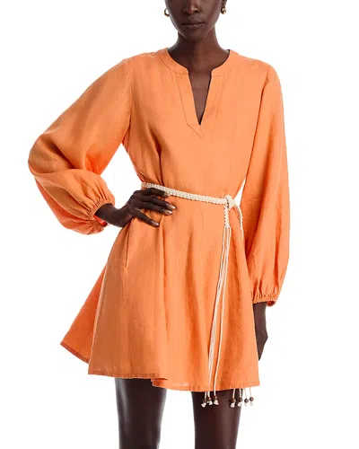 Tommy Bahama Coastalina Linen Dress In Crisp Orange
