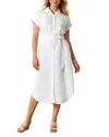 Tommy Bahama Coastalina Linen Midi Shirtdress In White
