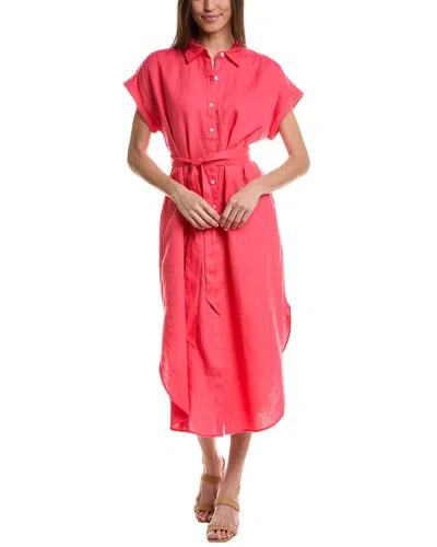 Tommy Bahama Coastalina Linen Maxi Shirtdress In Pink