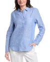 Tommy Bahama Coastalina Linen Popover Shirt In Blue