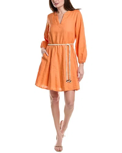 Tommy Bahama Coastalina Linen Short Dress In Orange