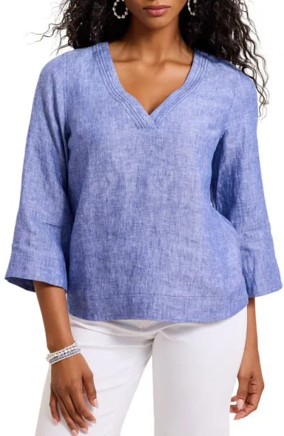 Tommy Bahama Coastalina Linen Top In Blue