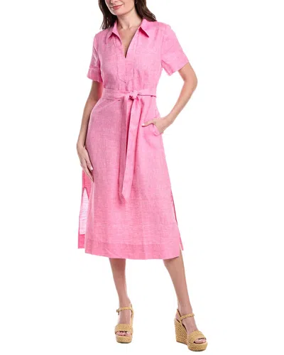 Tommy Bahama Coastalina Popover Linen Midi Dress In Pink