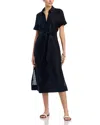 Tommy Bahama Coastalina Popover Midi Dress In Black