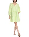 Tommy Bahama Coastalina Tiered Linen Mini Dress In Green