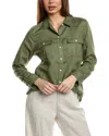 Tommy Bahama Coastalina Utility Linen Shirt In Green