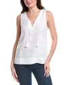 Tommy Bahama Coastalina V-neck Tie Linen Tank In White