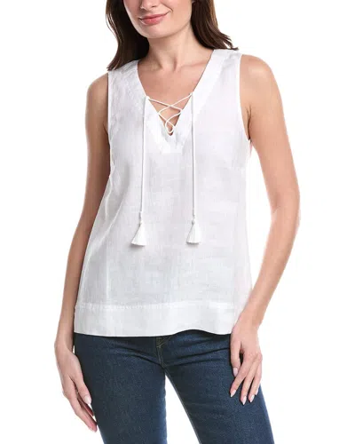 Tommy Bahama Coastalina V-neck Tie Linen Tank In White