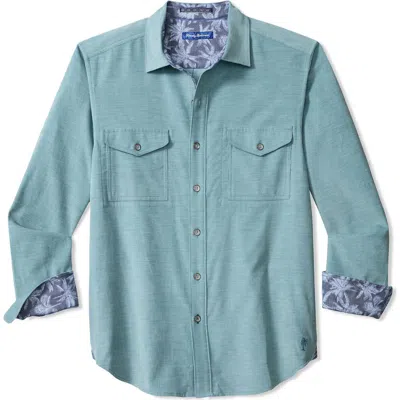Tommy Bahama Coastline Cord Heather Bay Cotton Corduroy Button-up Shirt In Blue