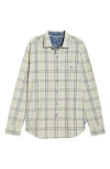 Tommy Bahama Coastline Cord Indio Plaid Cotton Corduroy Button-up Shirt In Green